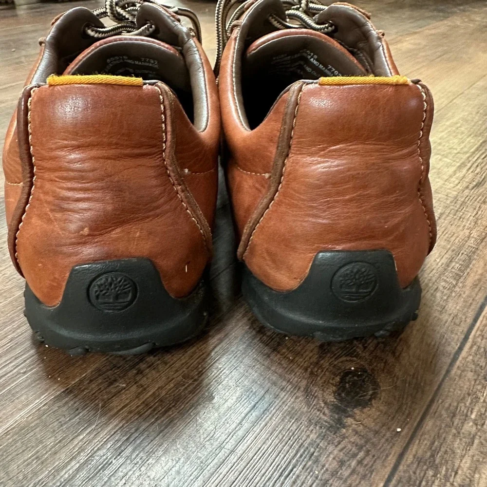 Timberland Mens Brown Leather Oxford Casual Walking Shoes Size 10M 55518
